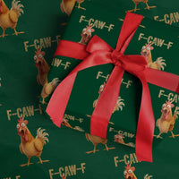 Funny F Caw F Chicken Meme Graphic Wrapping Paper Roll Hilarious Cartoon Poultry Humor