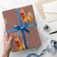 Funny F Caw F Chicken Meme Graphic Wrapping Paper Roll Hilarious Cartoon Poultry Humor