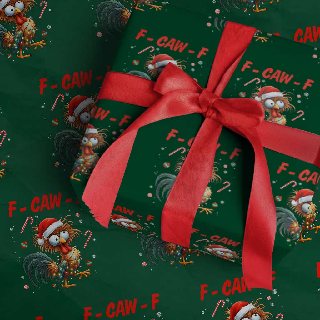 Funny F Caw F Chicken Meme Wrapping Paper Roll Christmas Gift - Wonder Print Shop