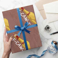 Funny F Caw F Chicken Toy Wrapping Paper Roll Poultry Humor - Wonder Print Shop