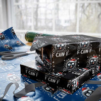 Funny F Caw F Christmas Crow Wrapping Paper Roll Santa Raven Xmas Holiday - Wonder Print Shop