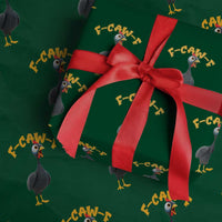 Funny F Caw F Guinea Fowl Wrapping Paper Roll Cartoon Guinea Bird Poultry Humor - Wonder Print Shop