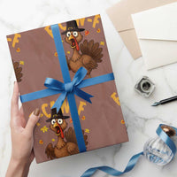 Funny F Caw F Thanksgiving Turkey Wrapping Paper Roll Poultry Humor - Wonder Print Shop