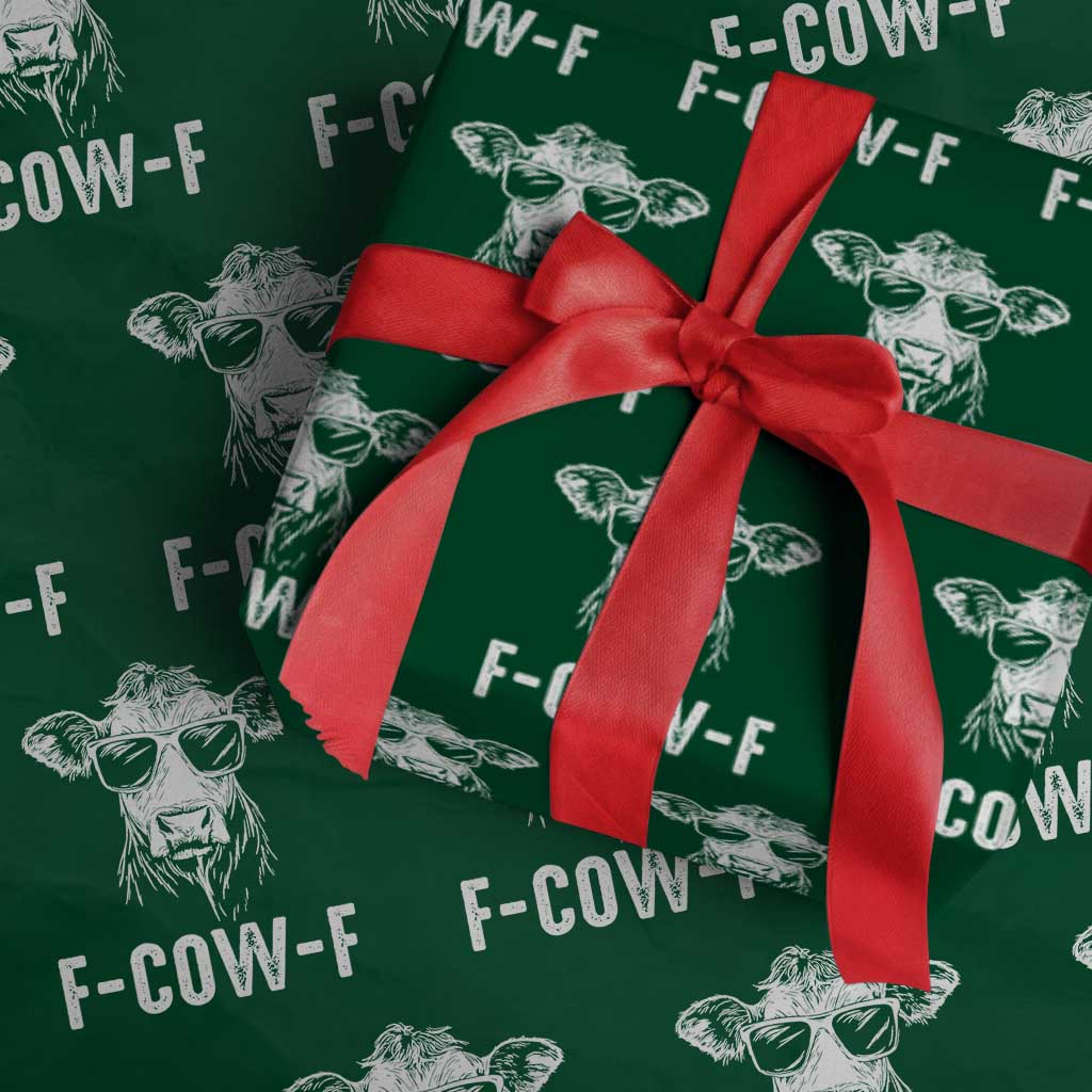 Funny F-Cow-F Cow Attitude Meme Wrapping Paper Roll Subtle Sass Farm Fresh Humor - Wonder Print Shop