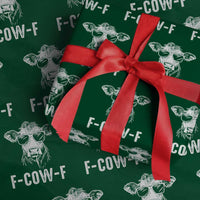 Funny F-Cow-F Cow Attitude Meme Wrapping Paper Roll Subtle Sass Farm Fresh Humor - Wonder Print Shop