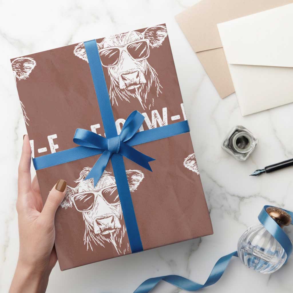 Funny F-Cow-F Cow Attitude Meme Wrapping Paper Roll Subtle Sass Farm Fresh Humor - Wonder Print Shop