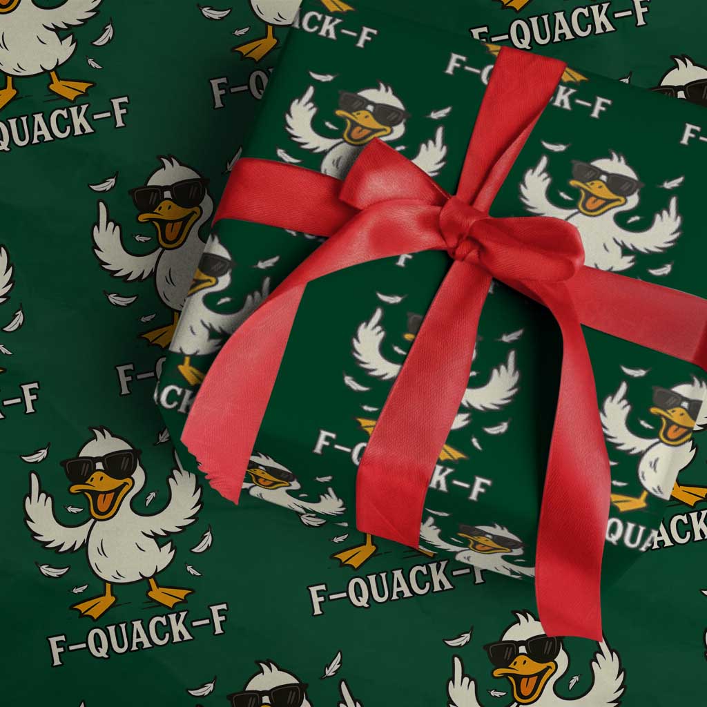 Funny F Quack F Silly Duck Sarcastic Joke Gift Wrapping Paper Roll - Wonder Print Shop
