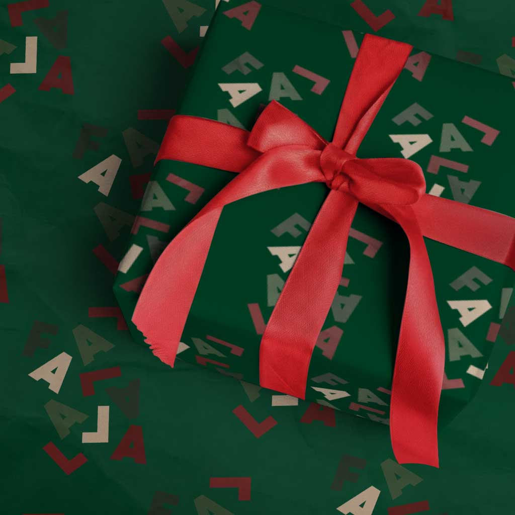 Funny Fa La La 8 Christmas Carol Holiday Wrapping Paper Roll - Wonder Print Shop