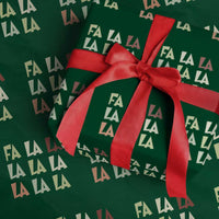 Funny Fa La La 8 Christmas Carol Song Holiday Wrapping Paper Roll - Wonder Print Shop