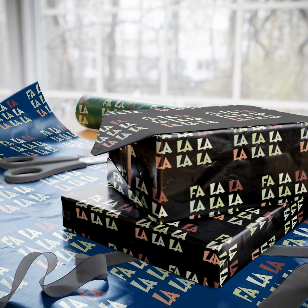 Funny Fa La La 8 Christmas Carol Song Holiday Wrapping Paper Roll - Wonder Print Shop