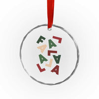 Funny Fa La La 8 Xmas Carol Holiday Crystal Glass Ornament TS11