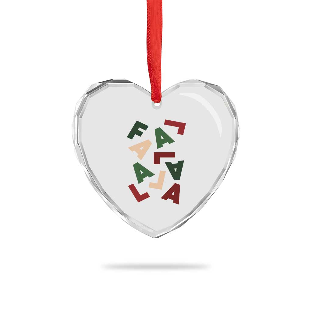 Funny Fa La La 8 Xmas Carol Holiday Heart Crystal Glass Ornament - Wonder Print Shop