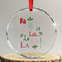 Funny Fa La La 8 Xmas Carol Song Crystal Glass Ornament Holiday Mistletoe TS11