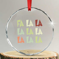 Funny Fa La La 8 Xmas Carol Song Holiday Crystal Glass Ornament TS11