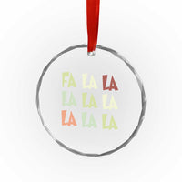 Funny Fa La La 8 Xmas Carol Song Holiday Crystal Glass Ornament TS11