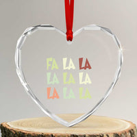 Funny Fa La La 8 Xmas Carol Song Holiday Heart Crystal Glass Ornament - Wonder Print Shop