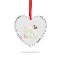 Funny Fa La La 8 Xmas Carol Song Holiday Heart Crystal Glass Ornament - Wonder Print Shop