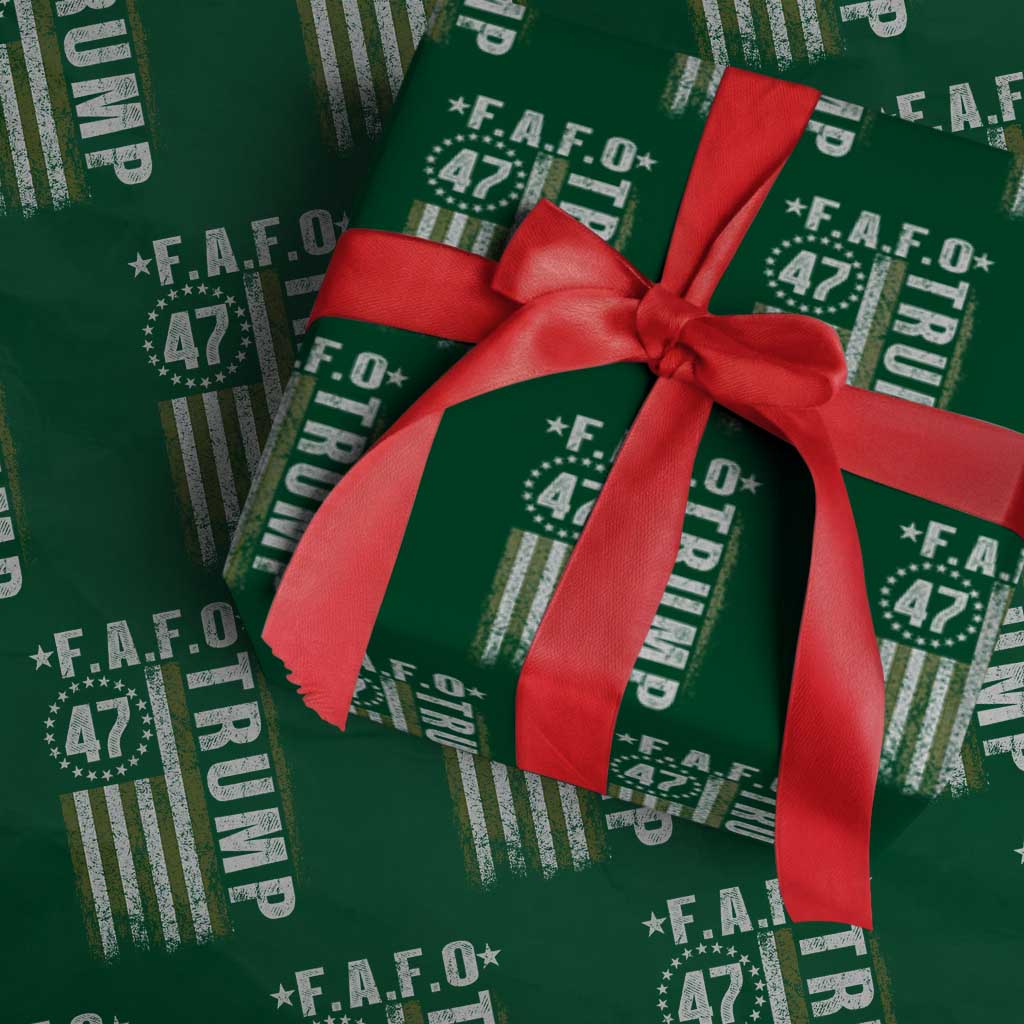 Funny Fafo Wrapping Paper Roll President 47 FDT American Flag