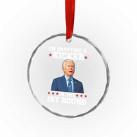 Funny Fantasy Football Crystal Glass Ornament Joe Biden Confused Drafting Kicker Draft Party - Wonder Print Shop