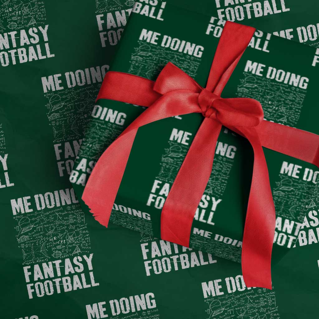 Funny Fantasy Football Wrapping Paper Roll Draft Party Commish FFL Vintage Touchdown Season - Wonder Print Shop