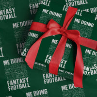 Funny Fantasy Football Wrapping Paper Roll Draft Party Commish FFL Vintage Touchdown Season - Wonder Print Shop