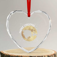 Funny Farmer Christmas Heart Crystal Glass Ornament Xmas Santa Farm Tractor Moon - Wonder Print Shop