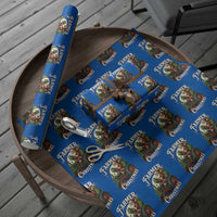 Funny Farmer Christmas Xmas Santa Farm Tractor Wrapping Paper Roll - Wonder Print Shop