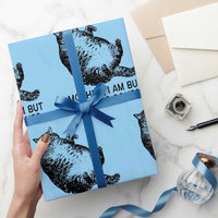 Funny Fat Cat Meme Wrapping Paper Roll Mother I Am But Skin and Bones Sarcastic Feline Humor - Wonder Print Shop