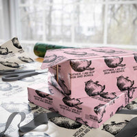Funny Fat Cat Meme Wrapping Paper Roll Mother I Am But Skin and Bones Sarcastic Feline Humor - Wonder Print Shop