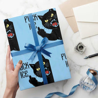 Funny Fck Ice Black Cat Wrapping Paper Roll Resist Minneapolis Political