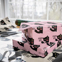 Funny Fck Ice Black Cat Wrapping Paper Roll Resist Minneapolis Political