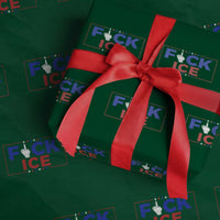 Funny Fck Ice Wrapping Paper Roll Immigration Activist Anti Deportation Middle Finger Graphic