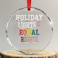 Funny Feminist LGBT Xmas Crystal Glass Ornament Holiday Lights And Equal Rights Led Lights TS11