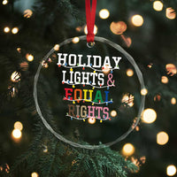 Funny Feminist LGBT Xmas Crystal Glass Ornament Holiday Lights And Equal Rights Led Lights TS11