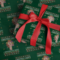 Funny Feminist Lights And Reproductive Rights Wrapping Paper Roll Ugly Christmas Gift - Wonder Print Shop