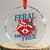 Funny Feral and Free Raccoon Crystal Glass Ornament Patriotic Bandana Animal 4th of July US Flag - Wonder Print Shop
