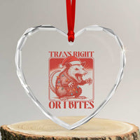 Funny Fierce Opossum Santa Heart Crystal Glass Ornament Trans Right Or I Bites Christmas Gift - Wonder Print Shop