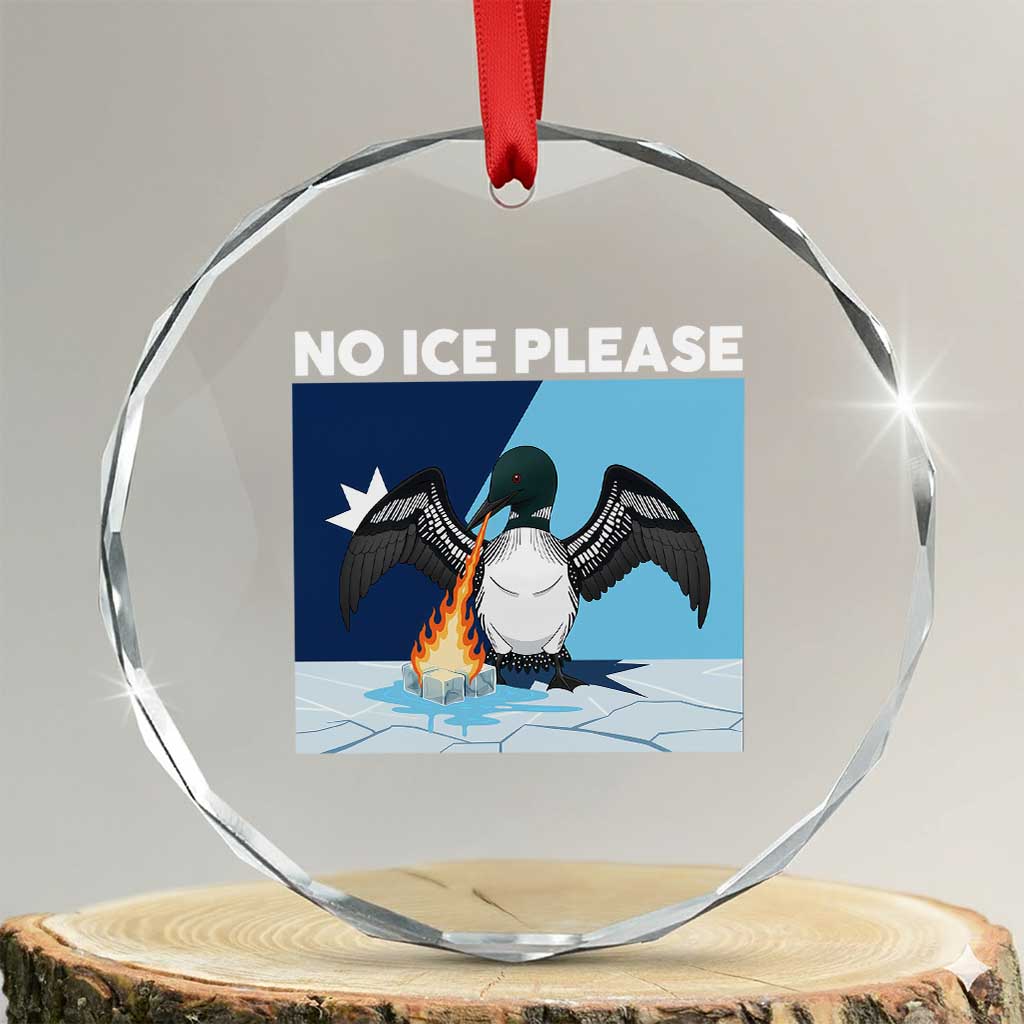 Funny Fire Breathing Loon Crystal Glass Ornament No Ice Please