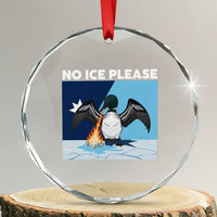 Funny Fire Breathing Loon Crystal Glass Ornament No Ice Please