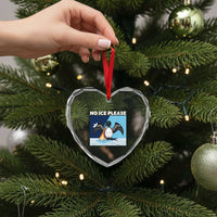 Funny Fire Breathing Loon Heart Crystal Glass Ornament No Ice Please