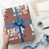 Funny Firefighter Wrapping Paper Roll WTF What The Firetruck Fireman Gift - Wonder Print Shop