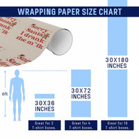 Funny First Christmas Wrapping Paper Roll Sorry Santa I Drank The Milk Gingerbread - Wonder Print Shop