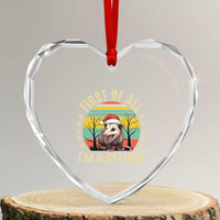 Funny First Of All I'm A Delight Heart Crystal Glass Ornament Angry Opossum Possum Xmas - Wonder Print Shop