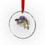 Funny Fishing American Flag Crystal Glass Ornament Patriotic Fisherman Family Gift - Wonder Print Shop
