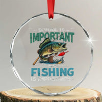 Funny Fishing Crystal Glass Ornament School Is Important But Fishing Is Importanter Bass Fisherman TS02