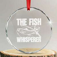 Funny Fishing Crystal Glass Ornament The Fish Whisperer Lake Life Gift For Fishermen Dads - Wonder Print Shop