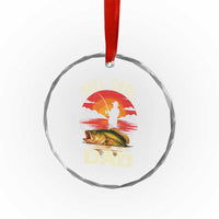 Funny Fishing Dad Crystal Glass Ornament Reel Cool Dad - Wonder Print Shop