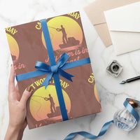 Funny Fishing Enthusiast Gift Wrapping Paper Roll I Cant Work Today My Arm Is In A Cast