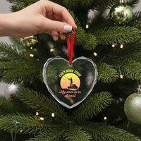 Funny Fishing Enthusiast Gift Heart Crystal Glass Ornament I Cant Work Today My Arm Is In A Cast