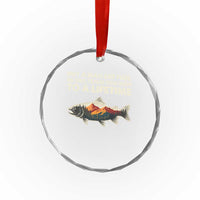 Funny Fishing Meme Crystal Glass Ornament Vintage Buy A Man Eat Fish Inappropriate - Wonder Print Shop